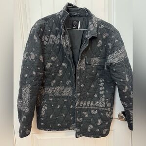 Original Use Black and Gray Lightweight Shirt Jacket unisex oversized medium